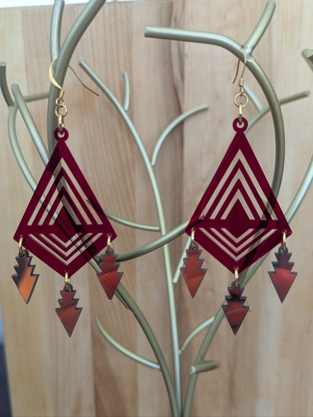 Red Tipi Earrings